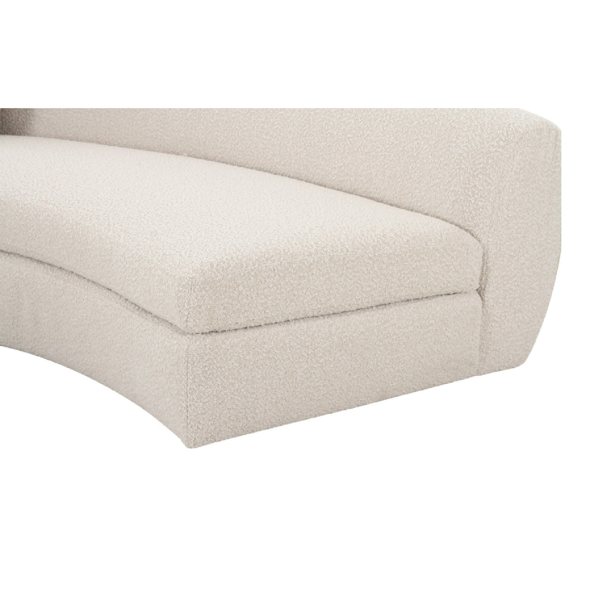 Curved White Sectional Sofa | OROA Modern Kilmer