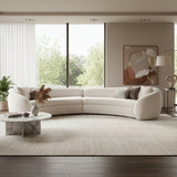Curved White Sectional Sofa | OROA Modern Kilmer