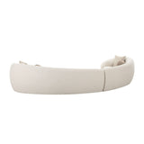 Curved White Sectional Sofa | OROA Modern Kilmer