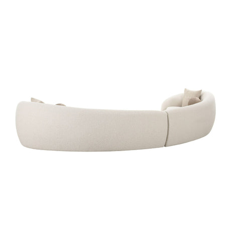 Curved White Sectional Sofa | OROA Modern Kilmer
