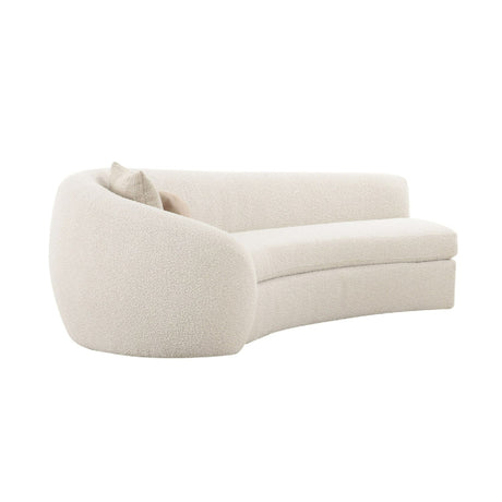 Curved White Sectional Sofa | OROA Modern Kilmer