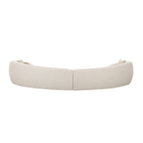 Curved White Sectional Sofa | OROA Modern Kilmer