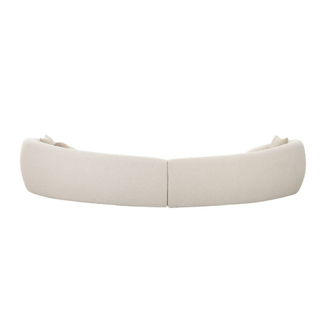 Curved White Sectional Sofa | OROA Modern Kilmer