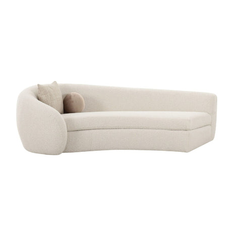 Curved White Sectional Sofa | OROA Modern Kilmer