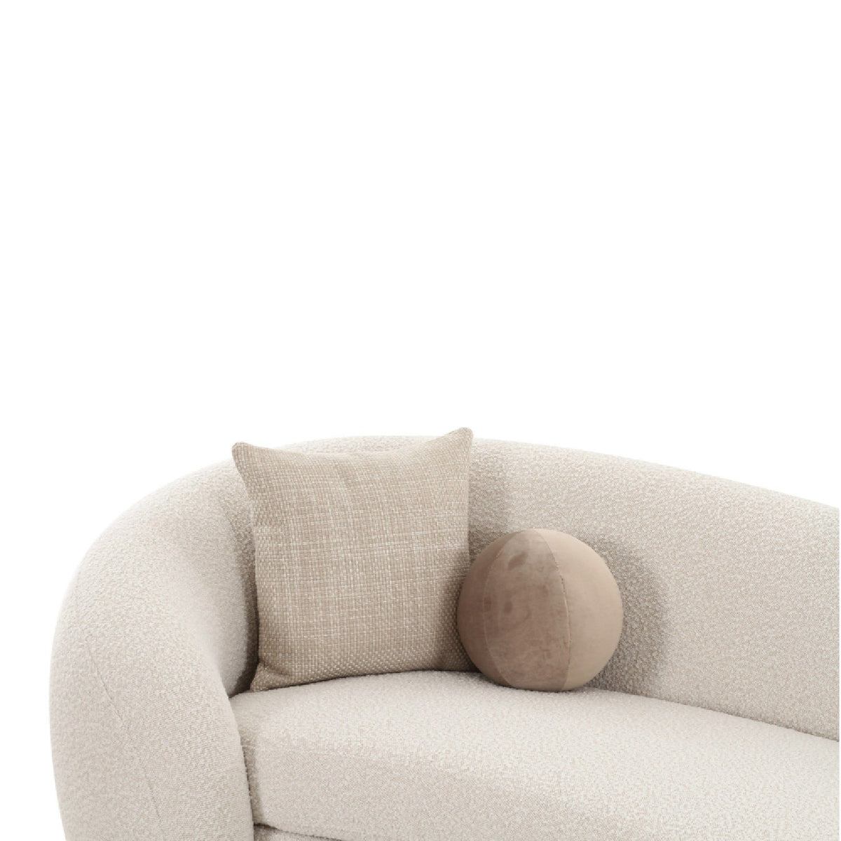 Curved White Sectional Sofa | OROA Modern Kilmer