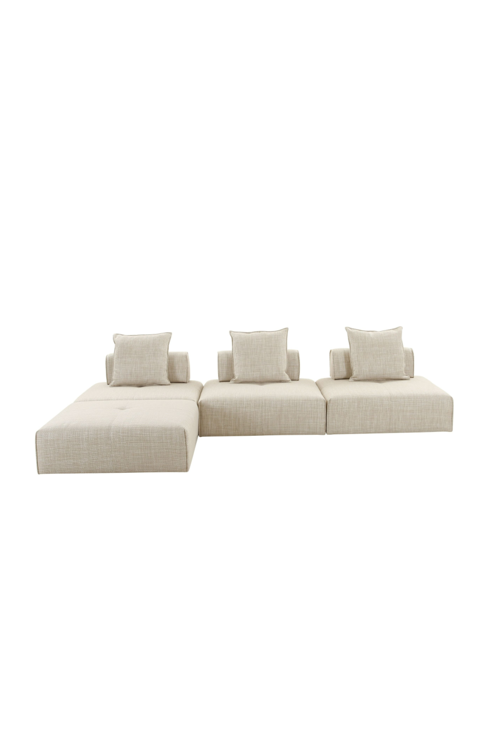 Beige Square Modular Accent Chair | OROA Modern Mondo | Oroa.com