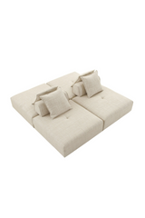 Beige Square Modular Accent Chair | OROA Modern Mondo | Oroa.com