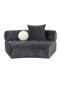 Gray Curved Armless Sofa | OROA Modern Simpson | Oroa.com