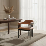 Brown Leather Dining Chair | OROA Modern Hazen