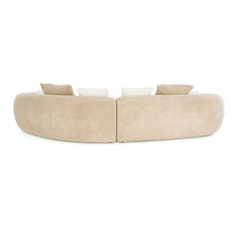 Tan Curved Sectional Sofa | OROA Modern Trevor