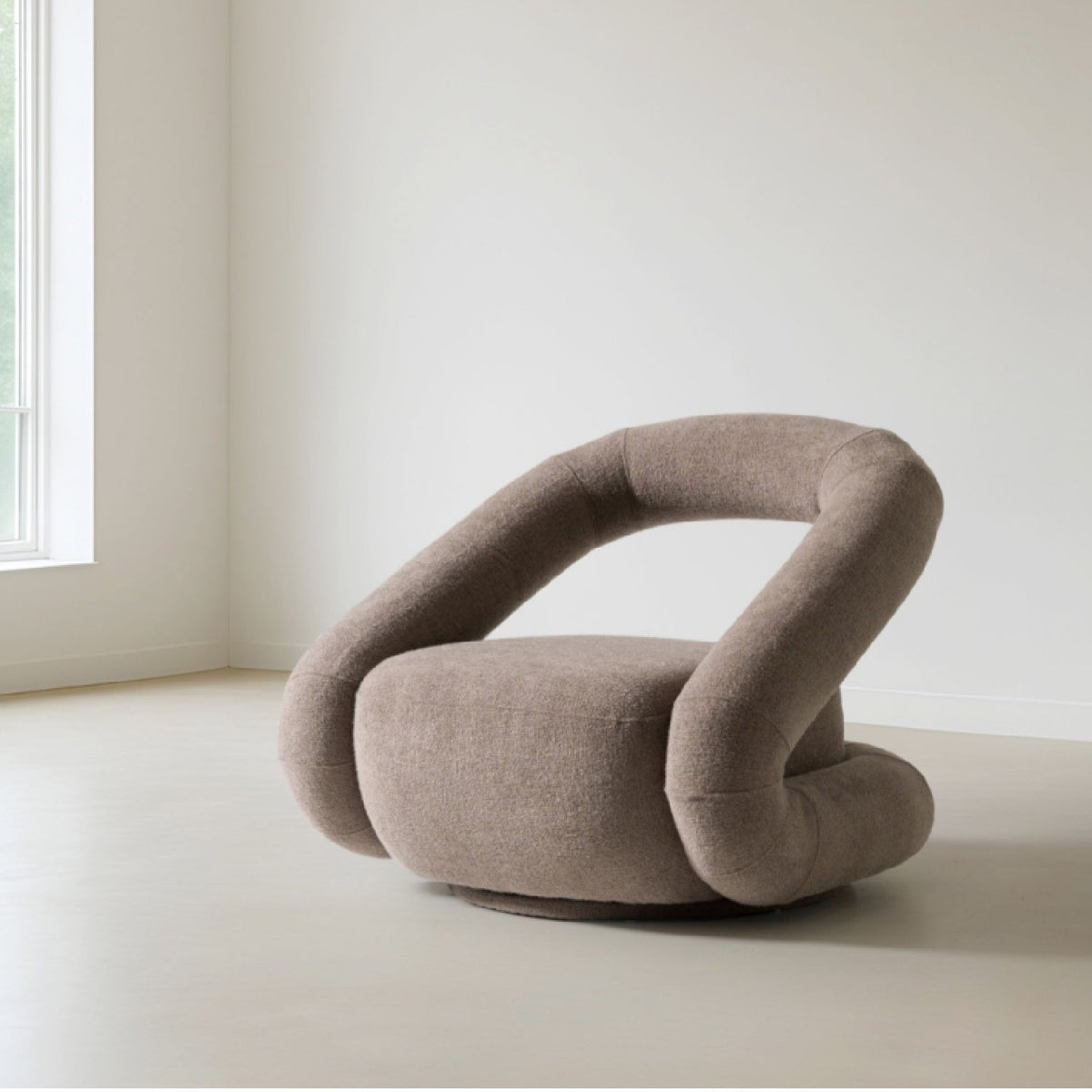 Brown Swivel Accent Chair | OROA Modern Tony