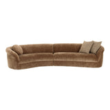 Brown Curved Sectional Sofa | OROA Modern Sheth | Oroa.com