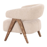 Ash Framed Beige Accent Chair | OROA Modern Brock | Oroa.com