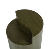 Gray Brass Tiered End Table | OROA Modern Avocet