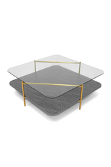 Gold-Framed Glass Coffee Table | OROA Modern Cari | Oroa.com