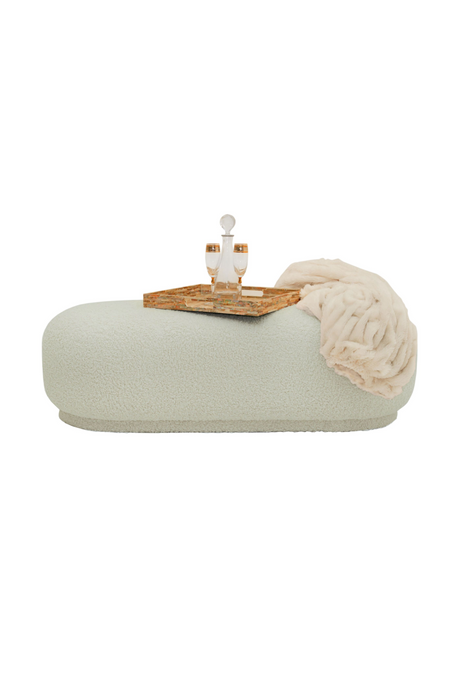 White Sherpa Ottoman | OROA Modern Kael | Oroa.com