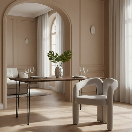 White Velvet Dining Chair | OROA Modern Ellen