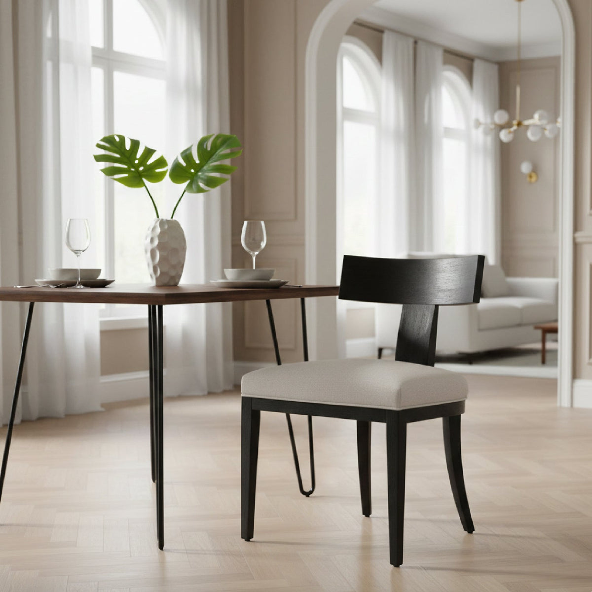 Black Walnut Dining Chairs (2) | OROA Modern Fabien
