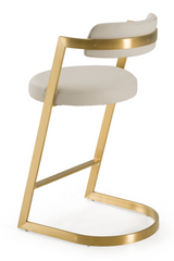 Gold Framed Cantilevered Counter Stool | OROA Modern Shandra | Oroa.com