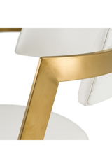 Gold Framed Cantilevered Counter Stool | OROA Modern Shandra | Oroa.com