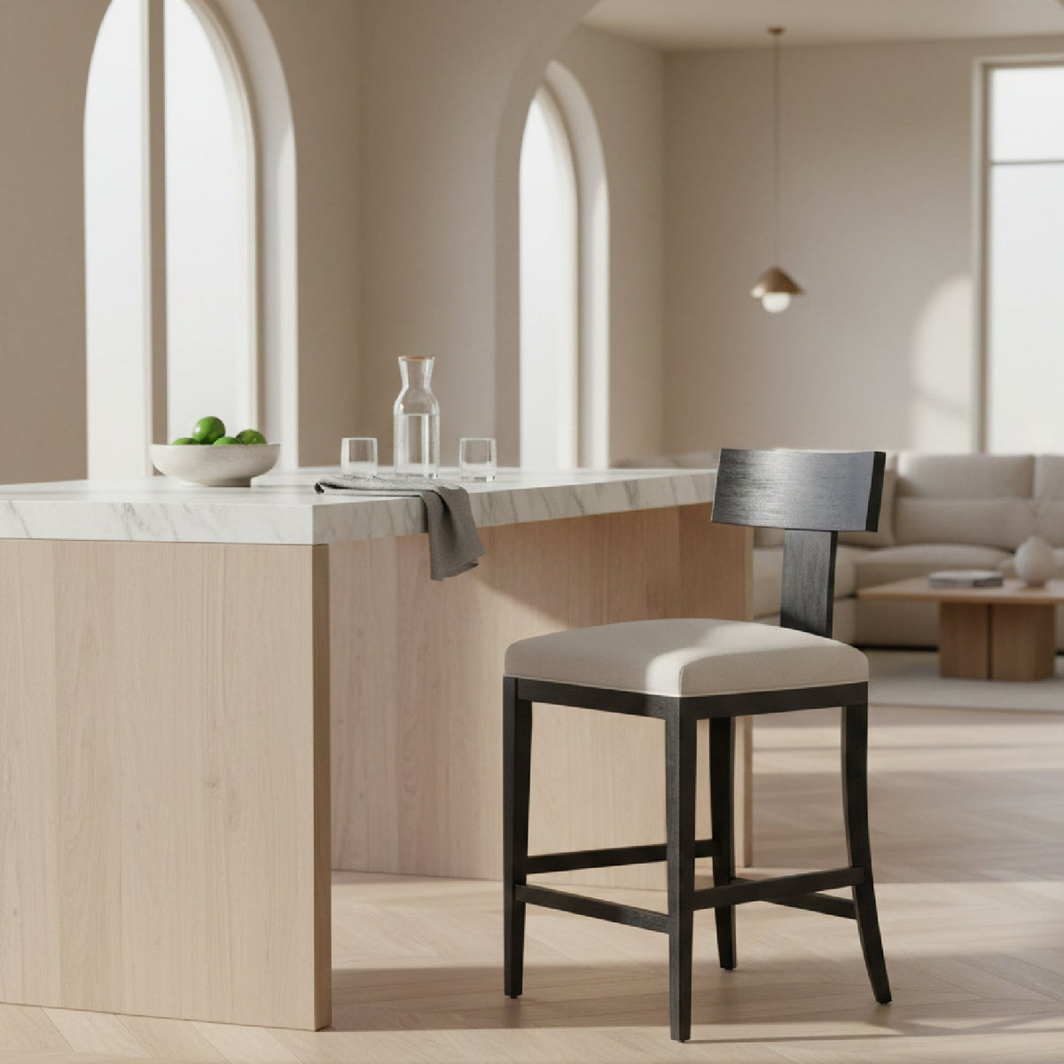 Black Walnut Counter Chair | OROA Modern Fabien