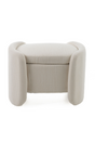 Cream Oval Storage Ottoman | OROA Modern Erin | Oroa.com