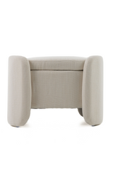 Cream Oval Storage Ottoman | OROA Modern Erin | Oroa.com