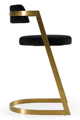 Gold Framed Cantilevered Counter Stool | OROA Modern Shandra | Oroa.com