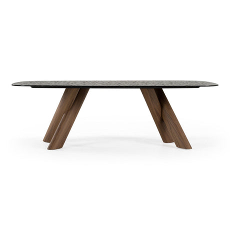Modern European furniture - Gray Glass Dining Table - www.oroa.com