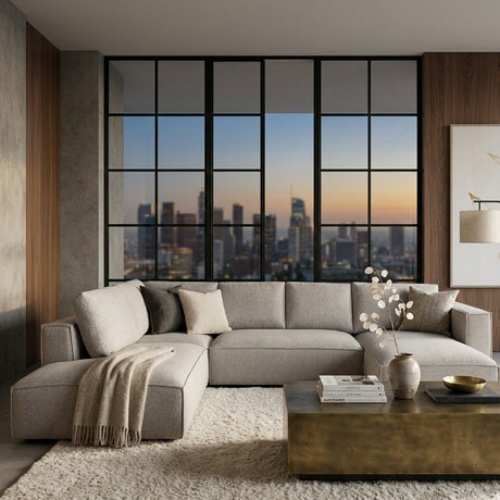 Gray Modular Chaise Sofa | OROA Modern Lulu