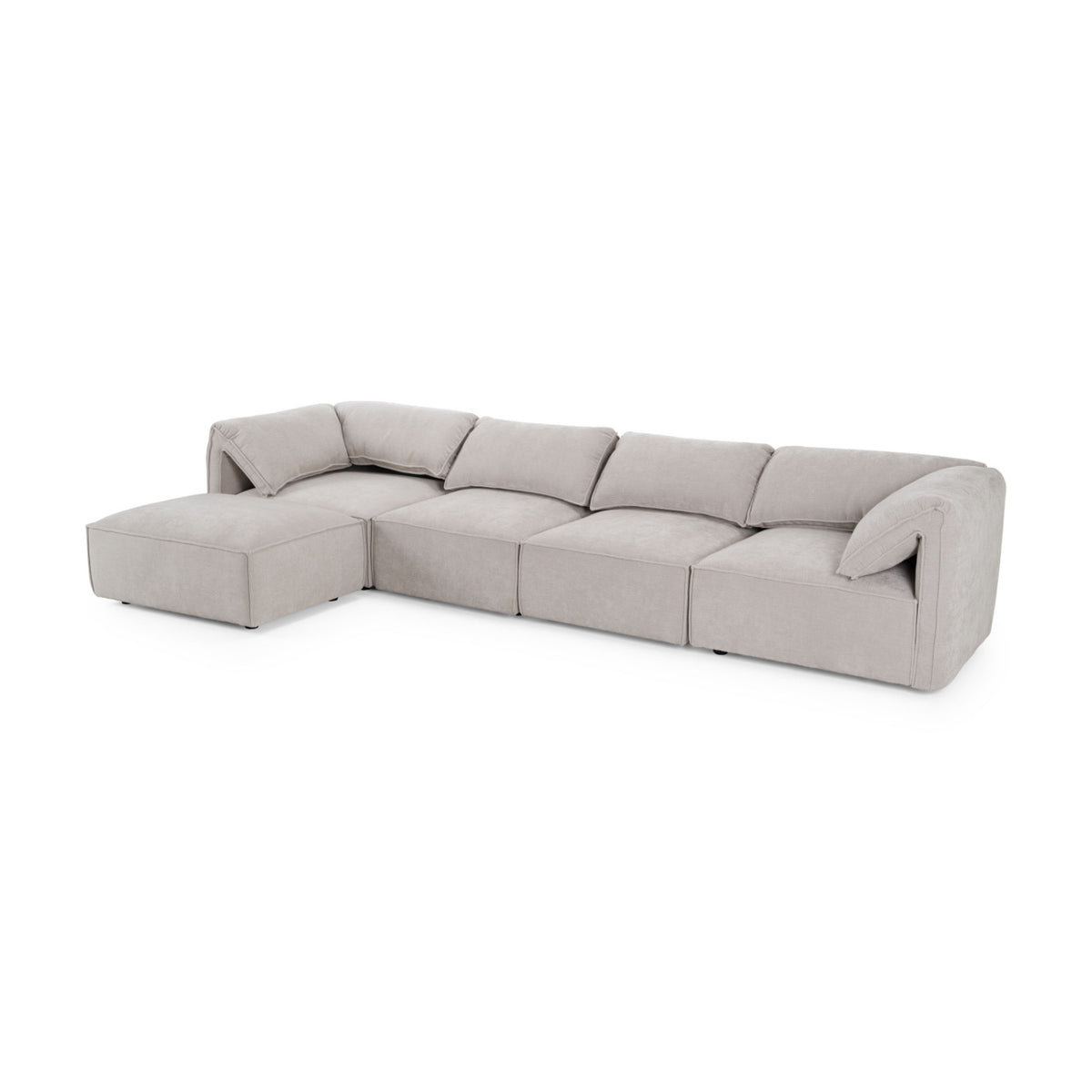 Gray Fabric Sectional Sofa | OROA Modern Gene