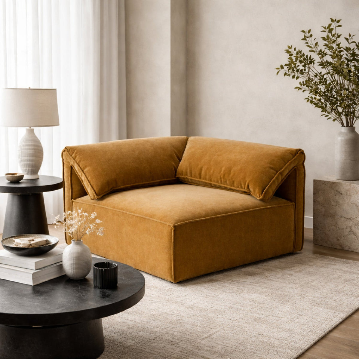Orange Modular Corner Sofa | OROA Modern Gene