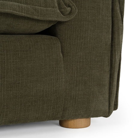 Green Fabric Loveseat | OROA Modern Durbin