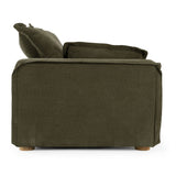 Green Fabric Loveseat | OROA Modern Durbin
