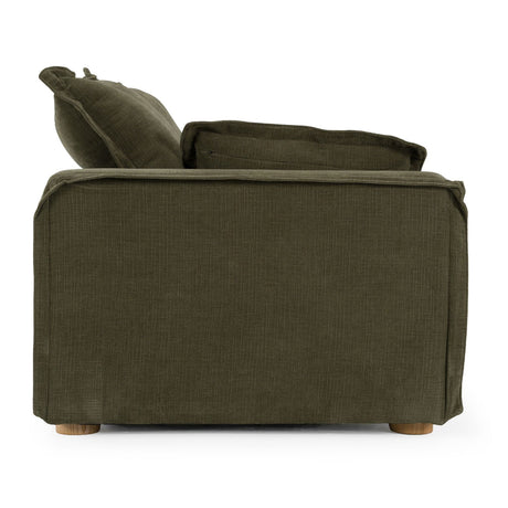 Green Fabric Loveseat | OROA Modern Durbin