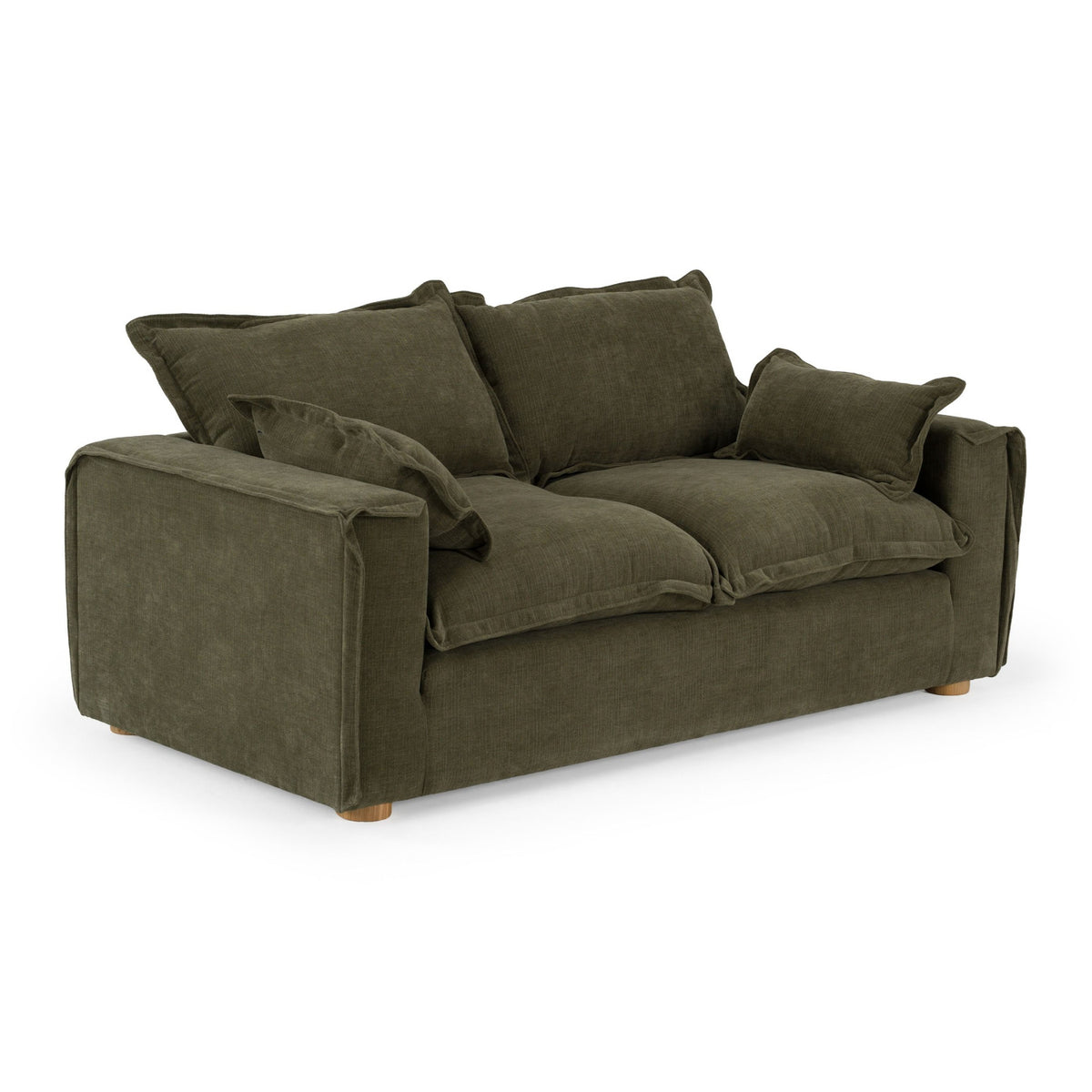 Green Fabric Loveseat | OROA Modern Durbin