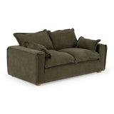 Green Fabric Loveseat | OROA Modern Durbin