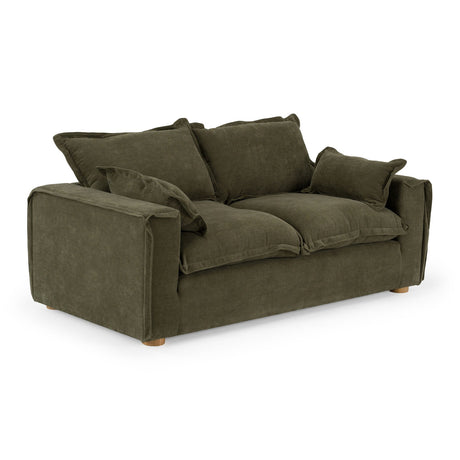 Green Fabric Loveseat | OROA Modern Durbin
