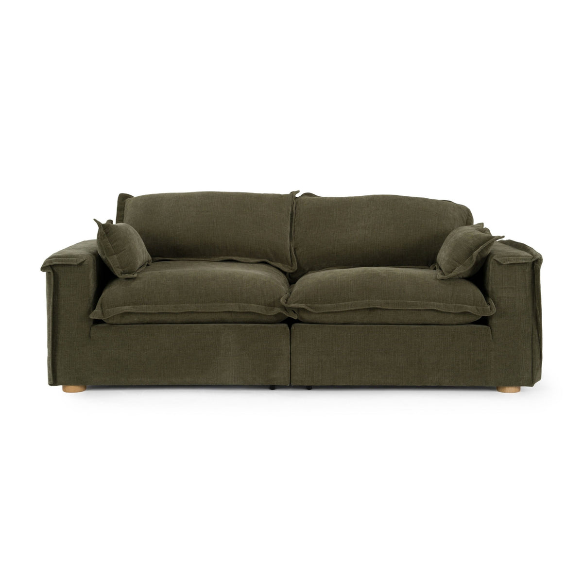 Green Fabric 3-Seater Sofa | OROA Modern Durbin