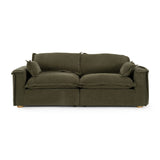 Green Fabric 3-Seater Sofa | OROA Modern Durbin