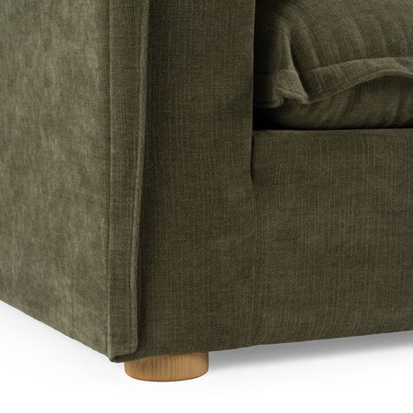 Green Fabric 3-Seater Sofa | OROA Modern Durbin