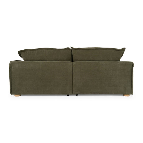 Green Fabric 3-Seater Sofa | OROA Modern Durbin
