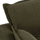 Green Fabric 3-Seater Sofa | OROA Modern Durbin