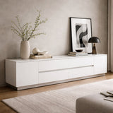 White Crocodile-Textured Sideboard | OROA Modern Skyline
