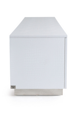 White Crocodile-Textured Sideboard | OROA Modern Skyline | Oroa.com
