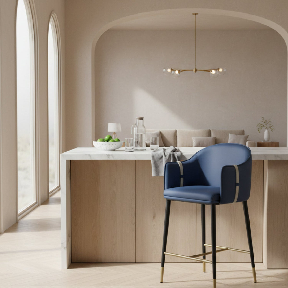 Vegan Leather Counter Chair | OROA Modern Calder