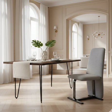 Linen Upholstered Dining Chair Set (2) | OROA Modern Tasha
