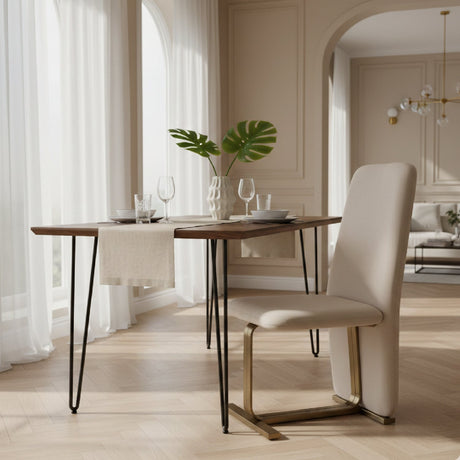 Linen Upholstered Dining Chair Set (2) | OROA Modern Tasha