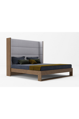 Gray Cotton Twill Bed | OROA Modern Helenora | Oroa.com