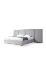 Gray Linen Eastern King Bed | OROA Modern Athena | Oroa.com